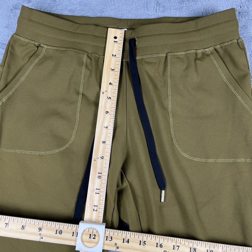 Zyia Active Unwind Jogger Pants Womens Medium Olive Green Mid Rise Drawstring - Picture 7 of 14